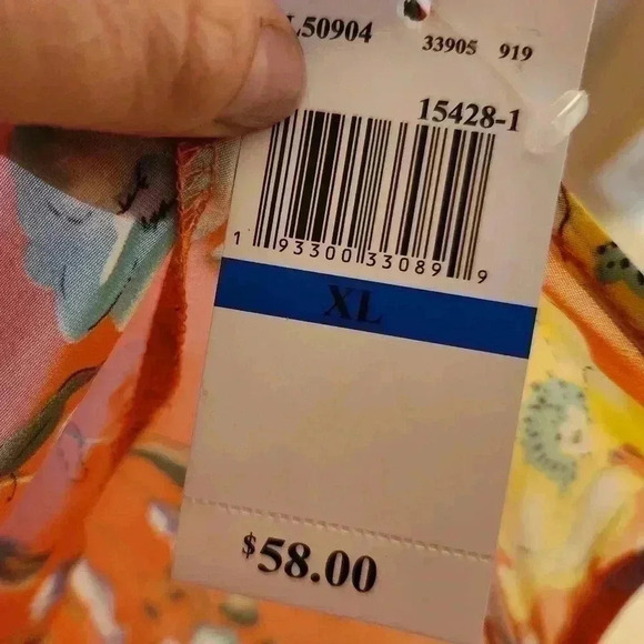 NWT AMBIANCE sheer blouse, size xl - Picture 7 of 8